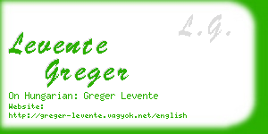 levente greger business card